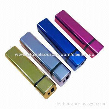 Women's Lipstick Power Bank for Mobile Phones, with 2600mAh Capacity